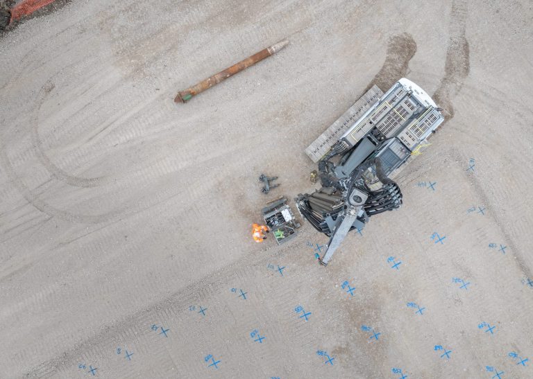 BlueEarth-Construction_Boroughbridge-vibro piling preparation
